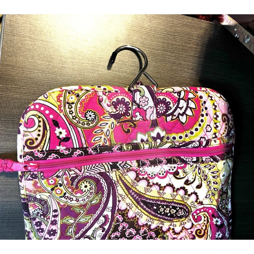 Vera Bradley hanging organizer features the retired Very Berry Paisley
